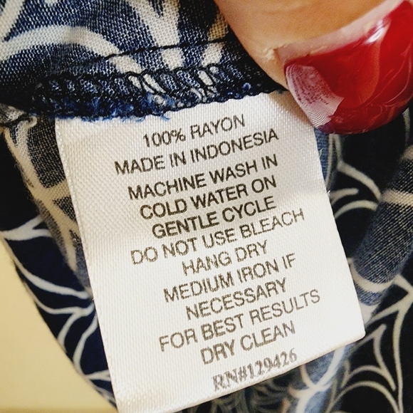 Escapada Beachy Navy and white Cover up Tunic size M - Picture 10 of 10